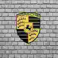 Porsche 3D Puzzle Crest – Paintable Luxury Car Emblem