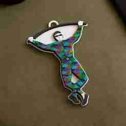 PREM Rugby Harlequin FC keychain badge color printable and renderable