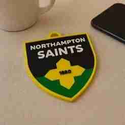 PREM Rugby Northampton Saints keychain badge color printable and renderable