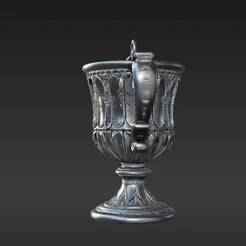 Prestige Tournament Cup Keychain - Intricate Miniature Chalice for 3D Printing Enthusiasts