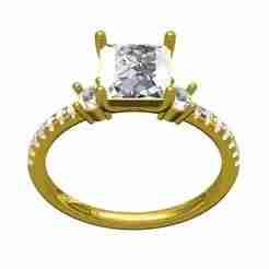 Princess Cut Diamond Micro Prong Set Engagement ring for Women