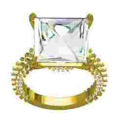 Princess Cut Hidden Halo Engagement Ring