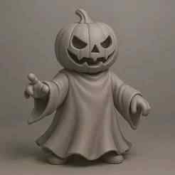 Pumpkin Ghost Action Figure - Halloween 3D Printable Model