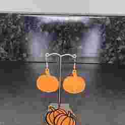 Pumpkin Hoop & Stud Earrings – Halloween 3D Printed Jewelry (Single & Multi-Color)