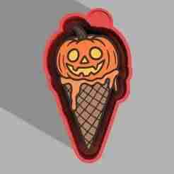 🍦🎃 Pumpkin Ice Cream – Freshie, Keychain, Resin & Candle Mold