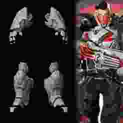 Punisher 2099 - Arms and Legs Armors - Marvel Rivals Cosplay Prop