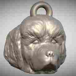 Puppy of Tibetan Mastiff head key ring for 3D printing