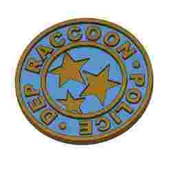 Raccoon Police Dep Badge
