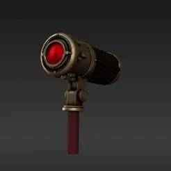 Radio Demon Microphone Staff - Life-Sized Cosplay Prop Kit