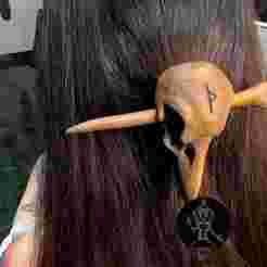 Raven skull for hair BUCKLE
