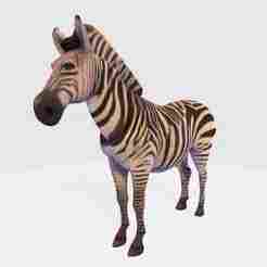 Realistic Zebra 3D Model – Rigging-Ready, Printable & Game-Optimized Asset