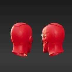 Red Mercenary Cosplay Mask - Magnetic Lens Version