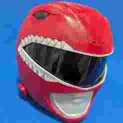 Red Power Ranger Helmet - Ready to print 3D Replica (Cosplay and retro collection)