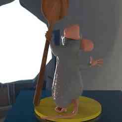 Remy Ratatouille 3D Printable Figure | Chef Rat Model