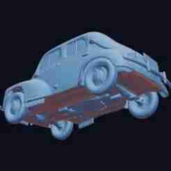 Renault 4CV 1949 – Easy Print STL, Classic French Economy Car