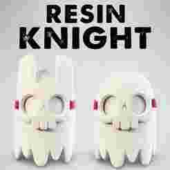 Resin Knight Ghost Skull