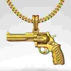 Revolver pendant charm