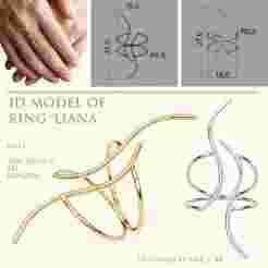 Ring Liana 3D model for printing and designs