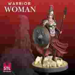 Roman Gladiatrix STL – Warrior Woman Sculpture