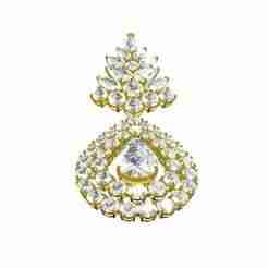 Round and Pear and Marquise Diamond Art Deco Pendant