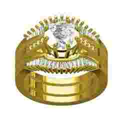 Round Diamond Solitaire Ring With Bands