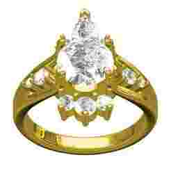 Round Diamond Split Shank Engagement Ring