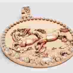 ROUND GOLD HOURS PENDANT  3d printable model