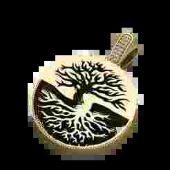 ROUND SHED TREE PENDANT 3d printable model