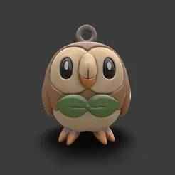 Rowlet keychain