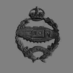 Royal Tank Regiment Cap Badge, Kings Crown