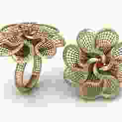 ruby flower ring  3D printable model