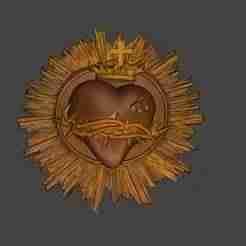 Sacred Heart pendant, Jesus Sacred Heart, Holy Spirit, Divine Love, Crucifixion, Holy Blood, spiritual symbol wall art decoration, Christian ornament, charm