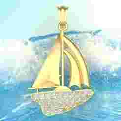 Sailing pendant - Boat pendant - Womens pendant - N917310