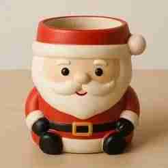 Santa Claus maceta, decoración, hogar, porta objetos, dulcero, recuerdos, posada,