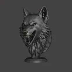 Savage Gaze Wolf K016 Gift Bust Figure Unique, detailed 3D-printed model