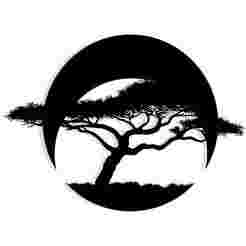 savanna with a single acacia tree and the sun melting into the horizon 1 - 2D/3D Wall Art STL+SVG For CNC Router, Plasma, Waterjet, Laser & 3D Printer