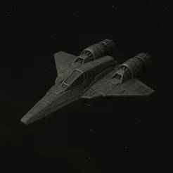 Sci-Fi Spaceship STL – Futuristic 3D Printable Starship Model