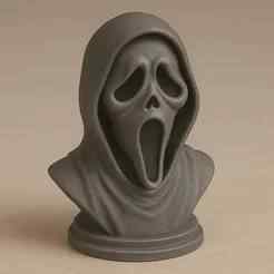 Scream Mask Horror Bust - Halloween 3D Printable Statue