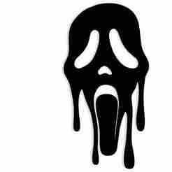 scream mask melting like wax 3 - 2D/3D Wall Art STL+SVG For CNC Router, Plasma, Waterjet, Laser & 3D Printer