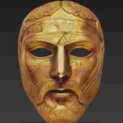 Sculpture Face Decoration Greek Style Mask Including Base