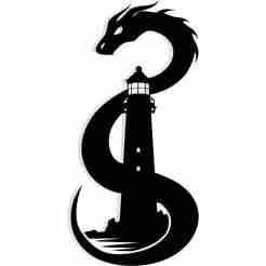 sea serpent coiling around a lighthouse 1 - 2D/3D Wall Art STL+SVG For CNC Router, Plasma, Waterjet, Laser & 3D Printer