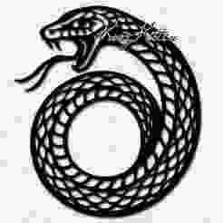 Serpentine Venomous Snake Wall Art Home Decor