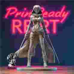 🗡️ "Shadow Dancer" Rogue Girl (STL)