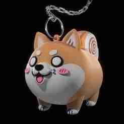 Shibainu Keychain Ready to Print Kawaii Style Japanese Anime 3D print model