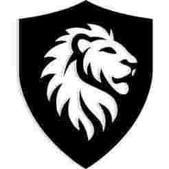 shield with a lion crest made from a single bold stroke 1 - 2D/3D Wall Art STL+SVG For CNC Router, Plasma, Waterjet, Laser & 3D Printer