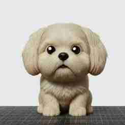 Shih Tzu Bobblehead 3D Model – Cute Dog Figurine
