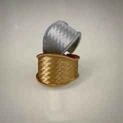 💍 Shiny Golden & Silver Ring – 3D Printed Jewelry Glow ✨