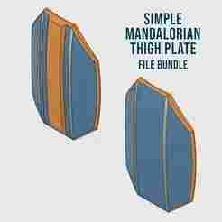 Simple Mandalorian Thigh Plate Bundle