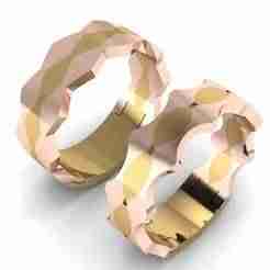 Simple two-piece two-tone ring