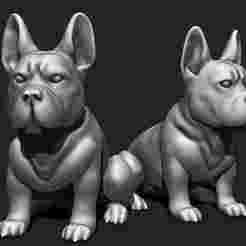 Sitting Dog STL Model - 3D Printable Statue
